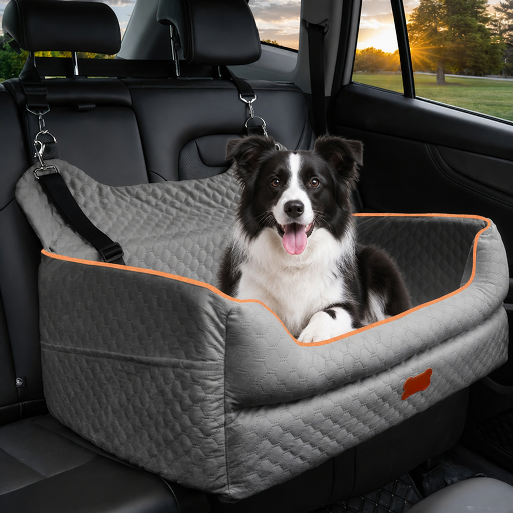 Ortekor Thick Padded Dog Booster Seat (Removable & Washable Cover)