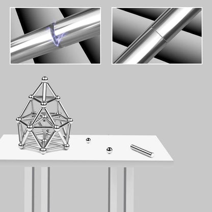 Set de Construcción Magnética Creativa | Bloques de Construcción Magnéticos con 72 Barras y 54 Esferas | Juguetes de Bricolaje Atractivos para la Imaginación y el Alivio del Estrés