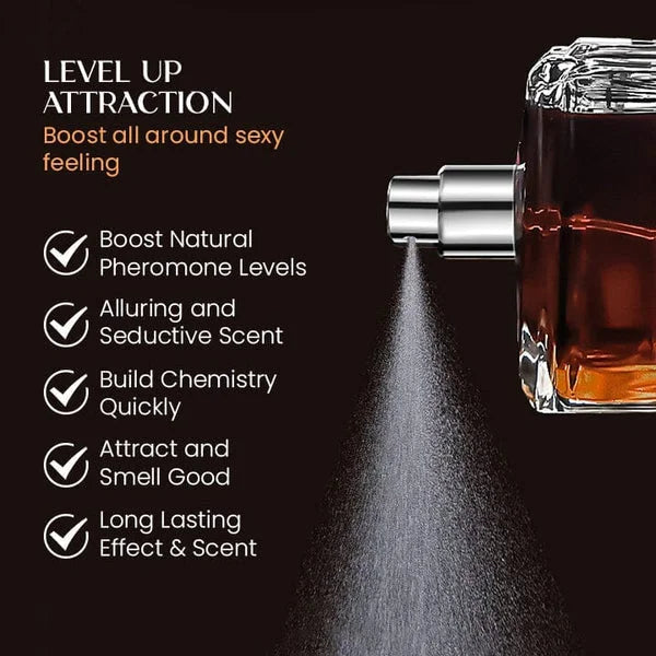 Pheromone-Infused Men's Cologne Spray for Confidence and Attraction, Compact Portable Bottle for Travel, Long-Lasting Fragrance