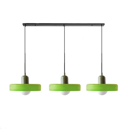Glass Pendant Lamp 12 Inch Adjustable Height Ceiling Fixture for Bedrooms Nightstands Modern Minimalist Nordic Hanging Light E27 Socket for