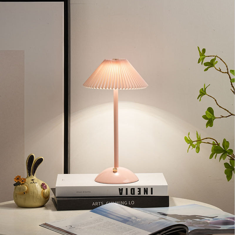 USB Powered Desk Lamp with Fabric Shade – 11.7 Inch Iron Light for Nightstand, Office & Bedroom – E14 Base, Multiple Finishes