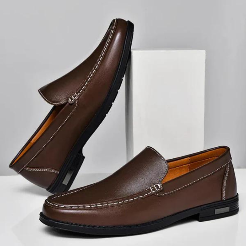 Mocasines de piel auténtica para hombre, zapatos de vestir sin cordones para negocios, eventos informales, bodas, oficina y ocasiones formales, estilo italiano clásico hechos a mano