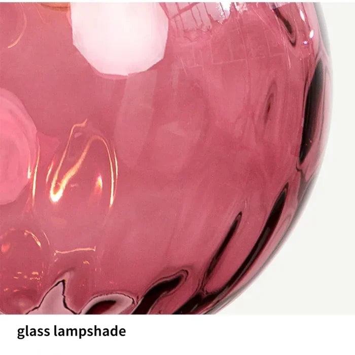 Glass Globe Pendant Light Fixture with Adjustable Cord for Dining Room Kitchen Island Bedroom