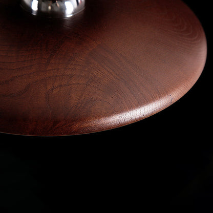 Lámpara de techo empotrada de madera con forma de esfera, perfil bajo de 6 pulgadas de altura, luz cálida para dormitorios, entradas y espacios compactos, estilo minimalista moderno Natura