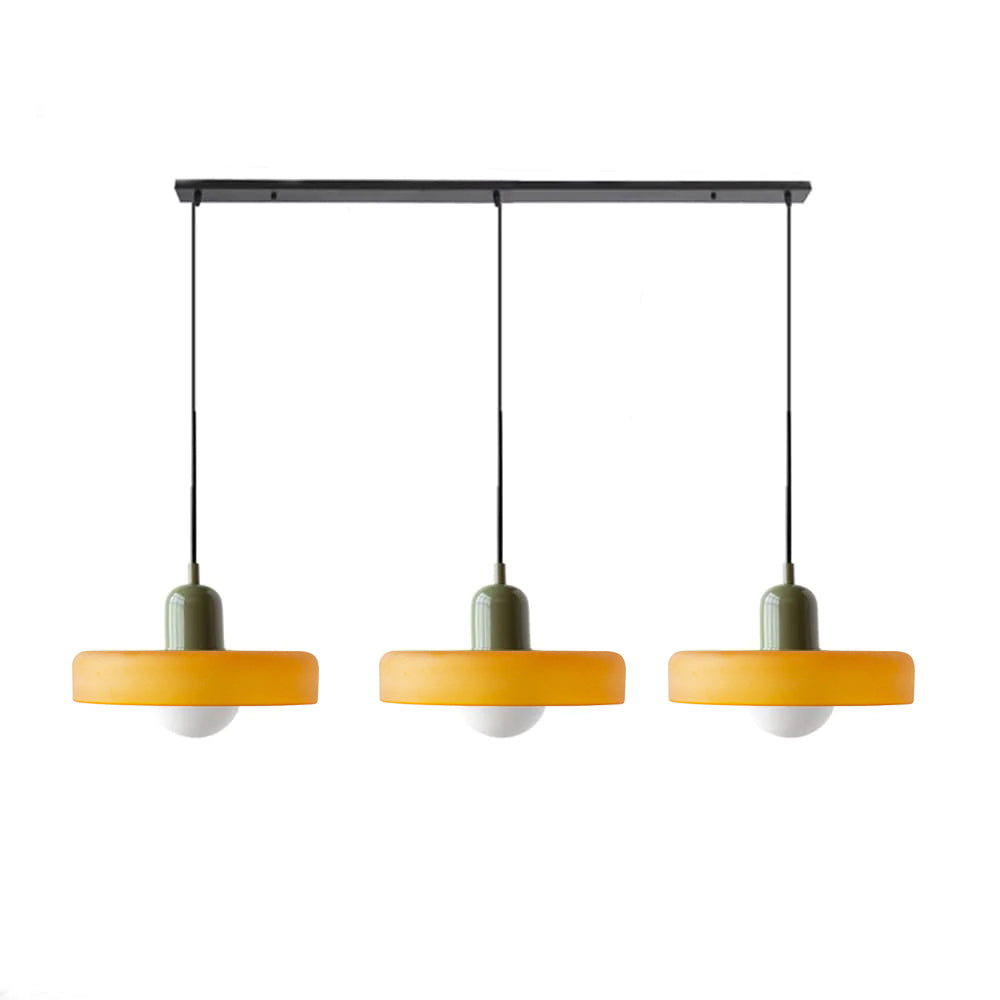 Glass Pendant Lamp 12 Inch Adjustable Height Ceiling Fixture for Bedrooms Nightstands Modern Minimalist Nordic Hanging Light E27 Socket for