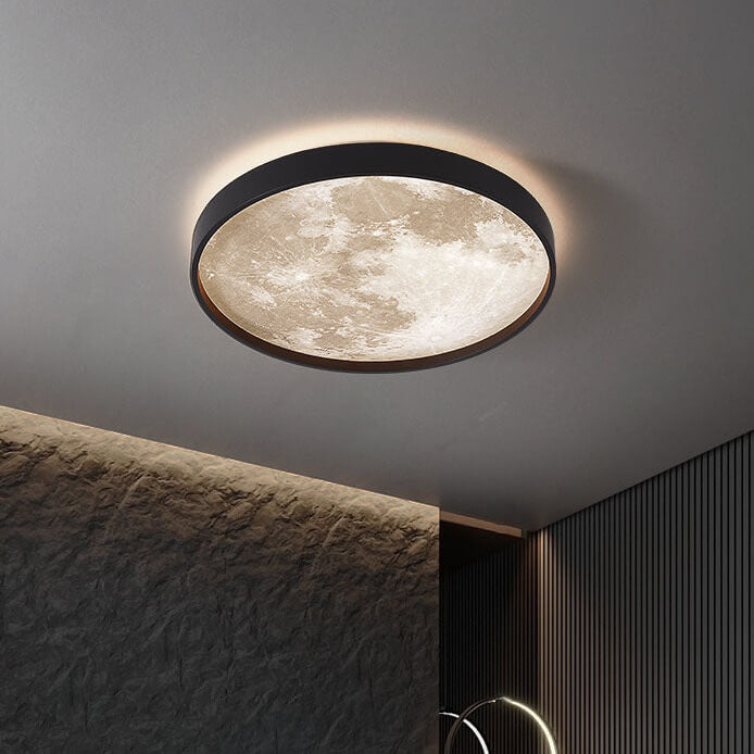 Recessed LED Overhead Fixture 10-22 Inch Diameter 18-48W Three-Color Temperature Control Iron Acrylic Contemporary Low-Profile Hardwired Ins