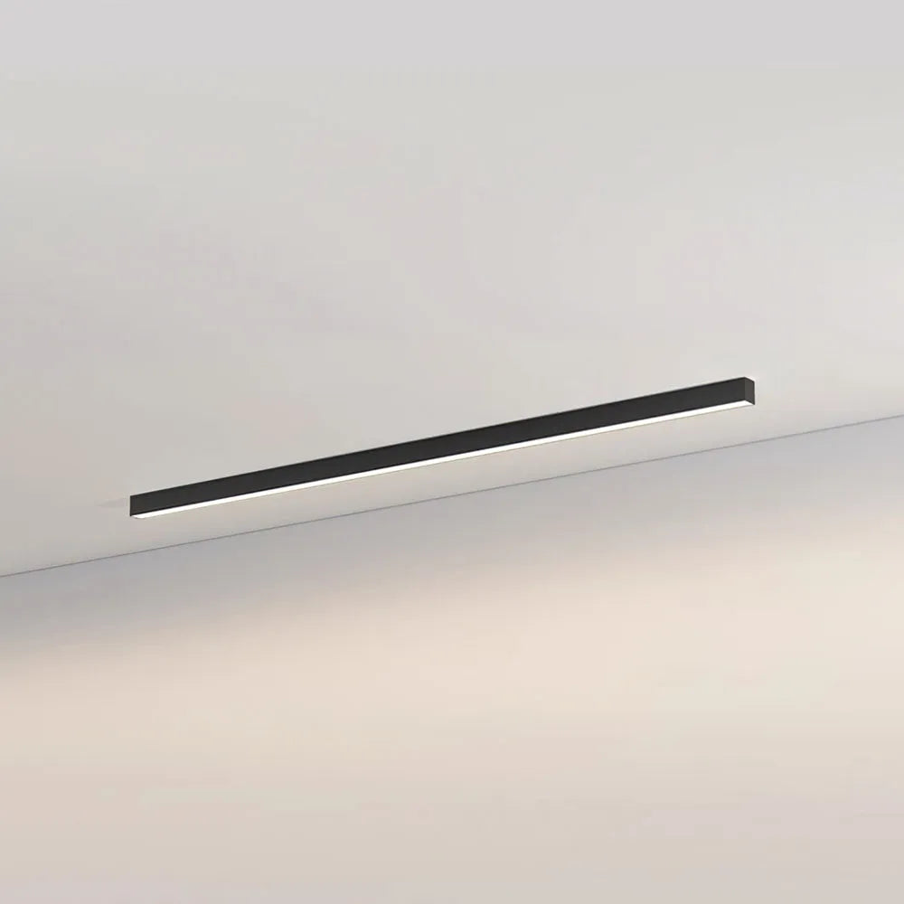 Linear LED Flush Mount Light 47-Inch Contemporary Aluminum Fixture Bedroom Hallway Kitchen Bar Overhead Lighting Slim Profile Low Profile Bl