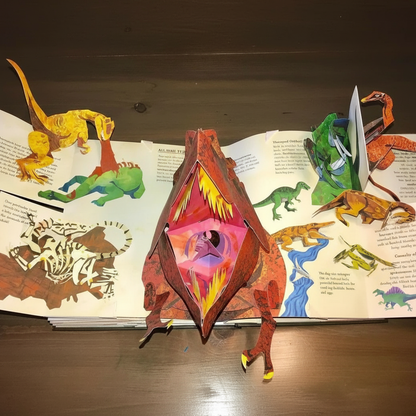 3D Dinosaur Storybook for Kids Interactive Learning Adventure Hands-On Reading Preschool Gift Educational Play Activity