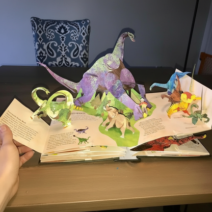 3D Dinosaur Storybook for Kids Interactive Learning Adventure Hands-On Reading Preschool Gift Educational Play Activity
