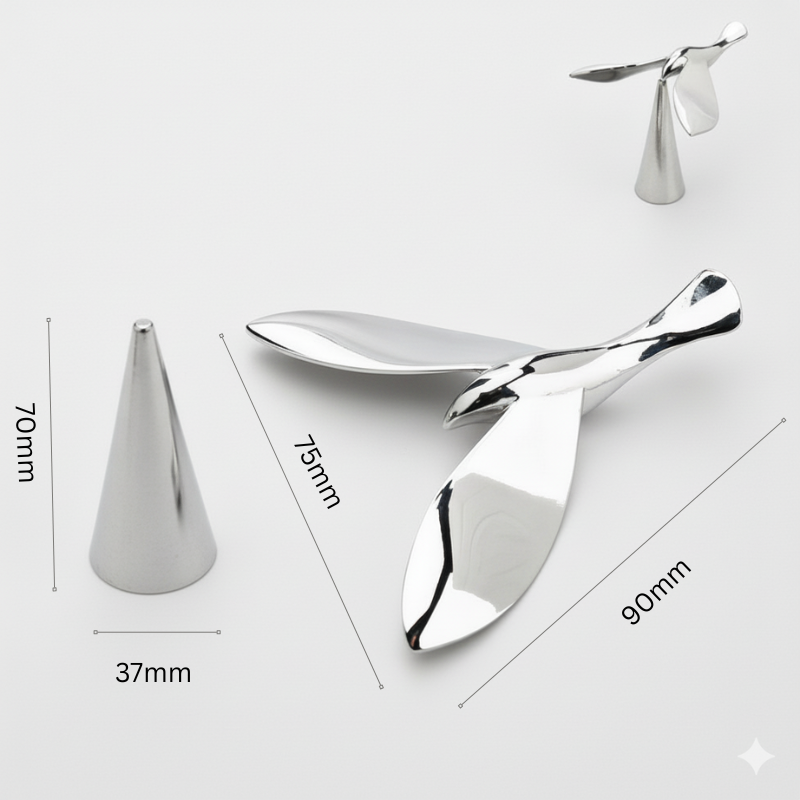 Swallow Bottle Opener with Balancing Stand – Zinc Alloy Mirror-Polish Design for Beer, Soda & Craft Bottles | Bar Decor Sculpture