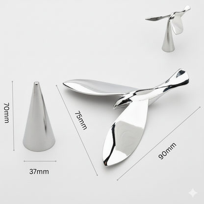 Swallow Bottle Opener with Balancing Stand – Zinc Alloy Mirror-Polish Design for Beer, Soda & Craft Bottles | Bar Decor Sculpture