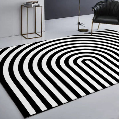 Optical Illusion Area Rug for Living Room & Bedroom – 3D Geometric Design Rectangular Floor Mat – Soft Polyester Non-Slip Decorative