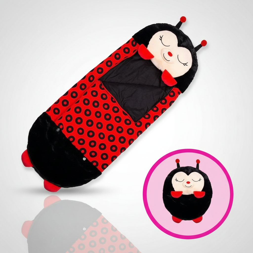 Kids' Convertible Sleeping Bag with Pillow Function in Adorable Animal Character Designs for Sleepovers Travel Nap Time Daycare Home Use Lig