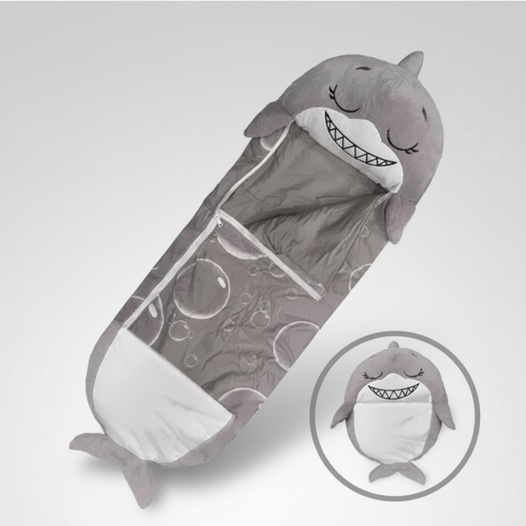 Kids' Convertible Sleeping Bag with Pillow Function in Adorable Animal Character Designs for Sleepovers Travel Nap Time Daycare Home Use Lig
