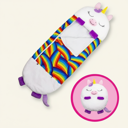 Kids' Convertible Sleeping Bag with Pillow Function in Adorable Animal Character Designs for Sleepovers Travel Nap Time Daycare Home Use Lig