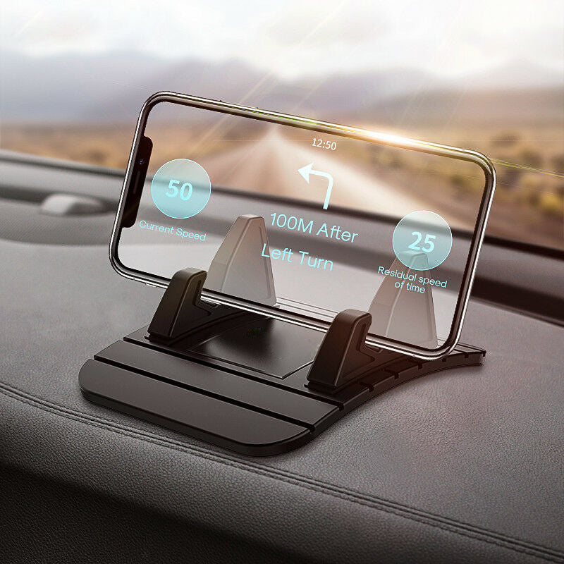 Dashboard Phone Mount Silicone Gel Grip Universal Smartphone Holder for Car Windshield GPS Navigation Hands-Free Driving Stand
