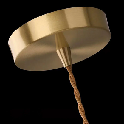 Adjustable Drop Ceiling Light with Cream Glass Shade and Gold Finish for Dining Room Kitchen Island Counter 47 in Cord E27 Socket Modern Far