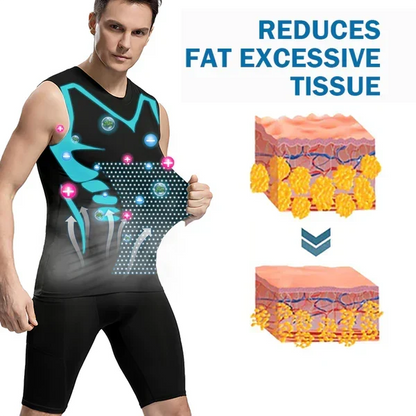 Men's Compression Undershirt for Smoothing Chest & Stomach | Invisible Slimming Tank for Gynecomastia | Posture Support Shapewear