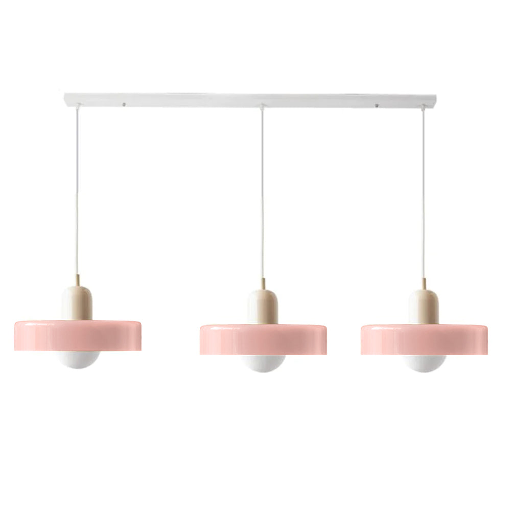 Glass Pendant Lamp 12 Inch Adjustable Height Ceiling Fixture for Bedrooms Nightstands Modern Minimalist Nordic Hanging Light E27 Socket for