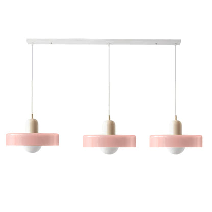 Glass Pendant Lamp 12 Inch Adjustable Height Ceiling Fixture for Bedrooms Nightstands Modern Minimalist Nordic Hanging Light E27 Socket for