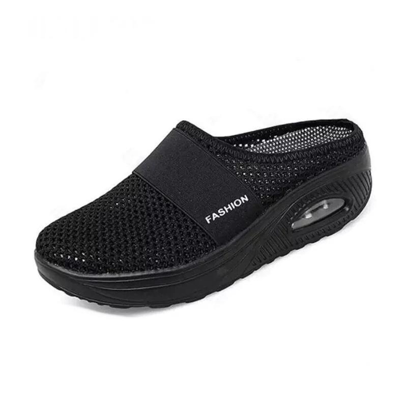 Cushioned Slip-On Sneakers with Arch Support for All-Day Walking Comfort Women's Breathable Mesh Athletic Shoes