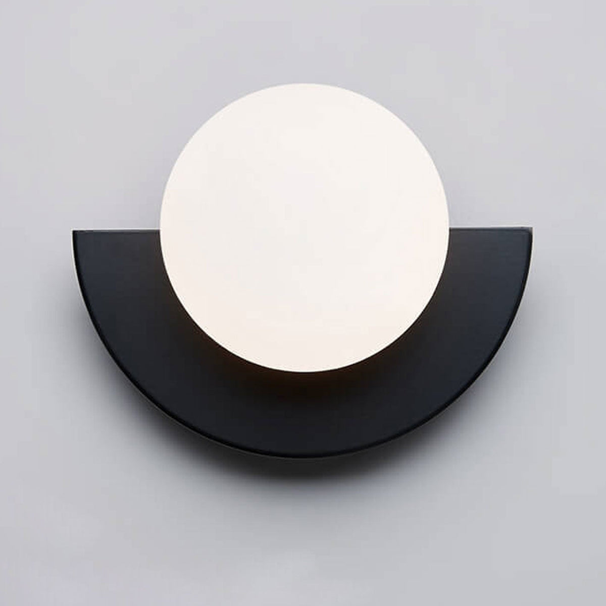 Half-Sphere Glass Wall Sconce with G9 LED, Iron Frame, Hardwired Fixture for Bedroom, Hallway, Reading Nook, Modern Style, Multiple Colors