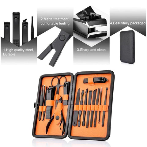 Professional Manicure Kit with Durable Steel Tools | Compact Travel Set for Effortless Grooming