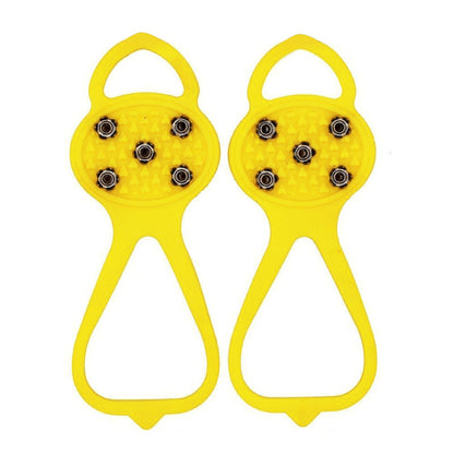 Traction Cleats for Winter Walking on Ice and Snow – Portable Over-Shoe Spikes for Adults and Kids – Lightweight Slip-On Grips