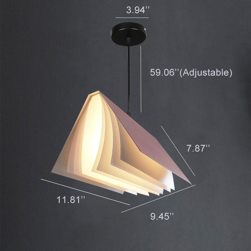 Hanging Ceiling Light Fixture with Adjustable Chain E26 Base Modern Iron PVC Shade for Bedroom Living Room Dining Room Kitchen