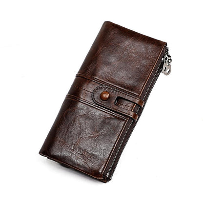 Slim Leather Wallet for Women with Zipper Coin Pocket & Multiple Card Slots | RFID Blocking Compact Bifold Organizer for Everyday Use