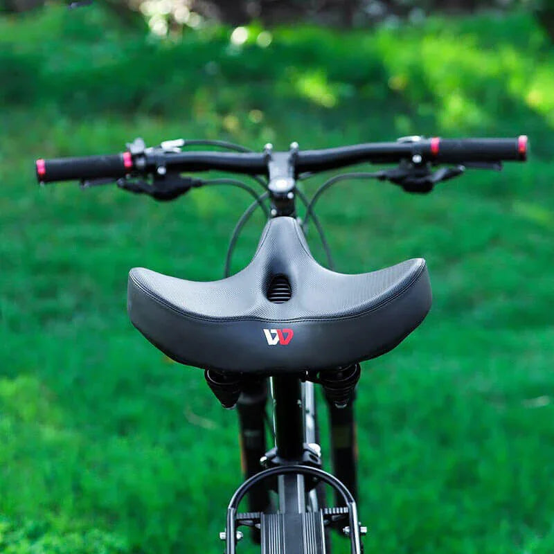 Wide Padded Bike Seat with Ergonomic Cutout Design for Comfort on Long Rides | Perfect for Cruiser, Mountain & Road Bicycles