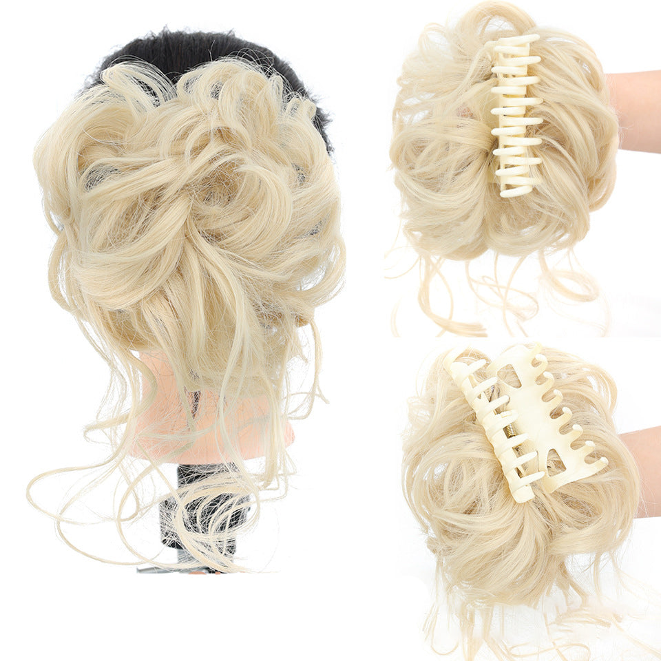 Clip-In Messy Bun Hairpiece – Synthetic Hair Scrunchie Updo Extension for Volume & Style