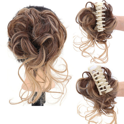 Clip-In Messy Bun Hairpiece – Synthetic Hair Scrunchie Updo Extension for Volume & Style