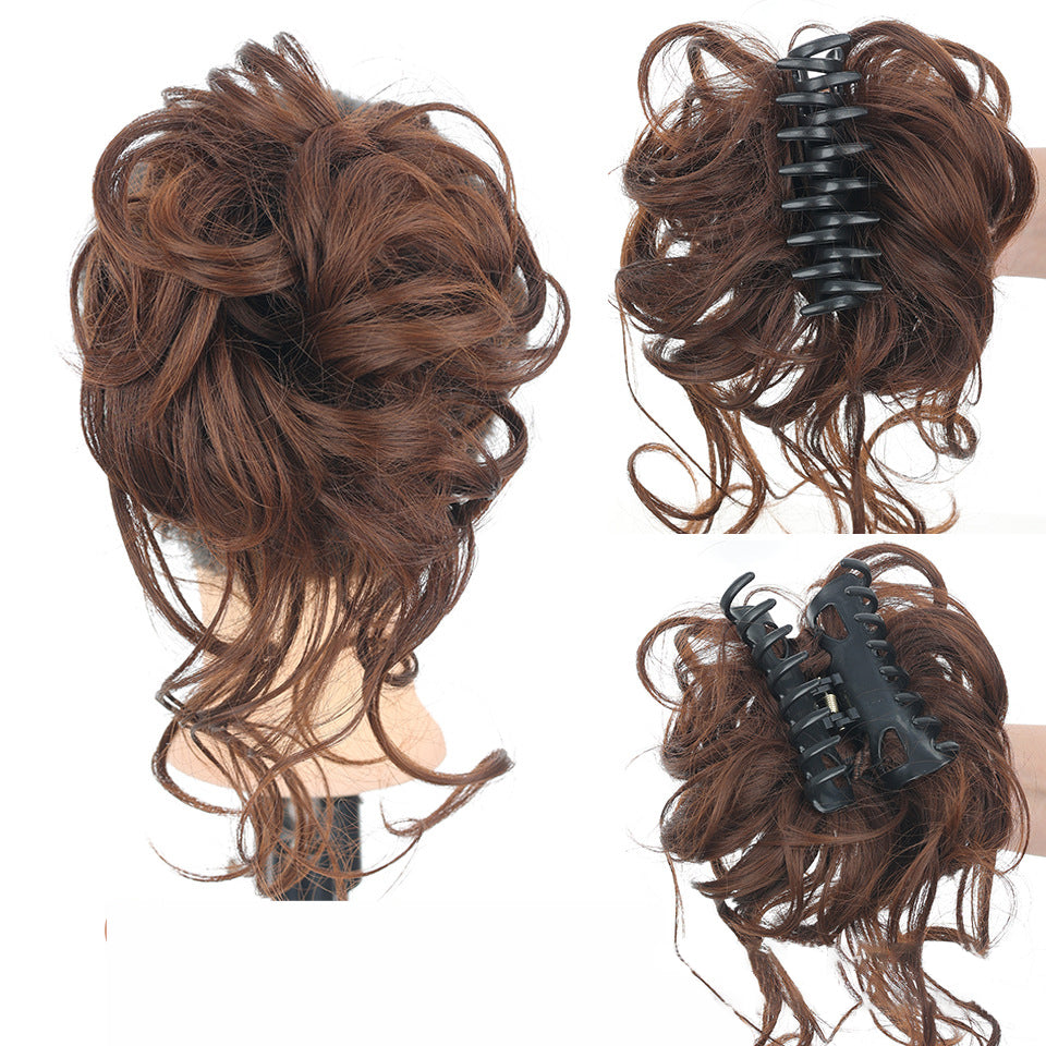 Clip-In Messy Bun Hairpiece – Synthetic Hair Scrunchie Updo Extension for Volume & Style