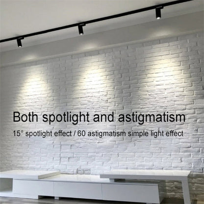 Adjustable LED Track Lighting System Flush Mount Ceiling Spots for Kitchen Hallway Living Room 3 4 5 Heads Dimmable Aluminum Directional Spo