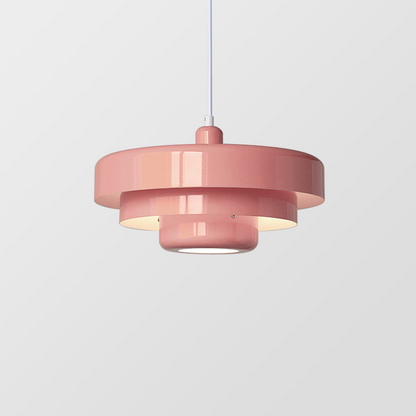 Round Metal Pendant Light 14-Inch Industrial Farmhouse Ceiling Fixture for Kitchen Island Dining Room Bedroom E26 Socket Green Orange