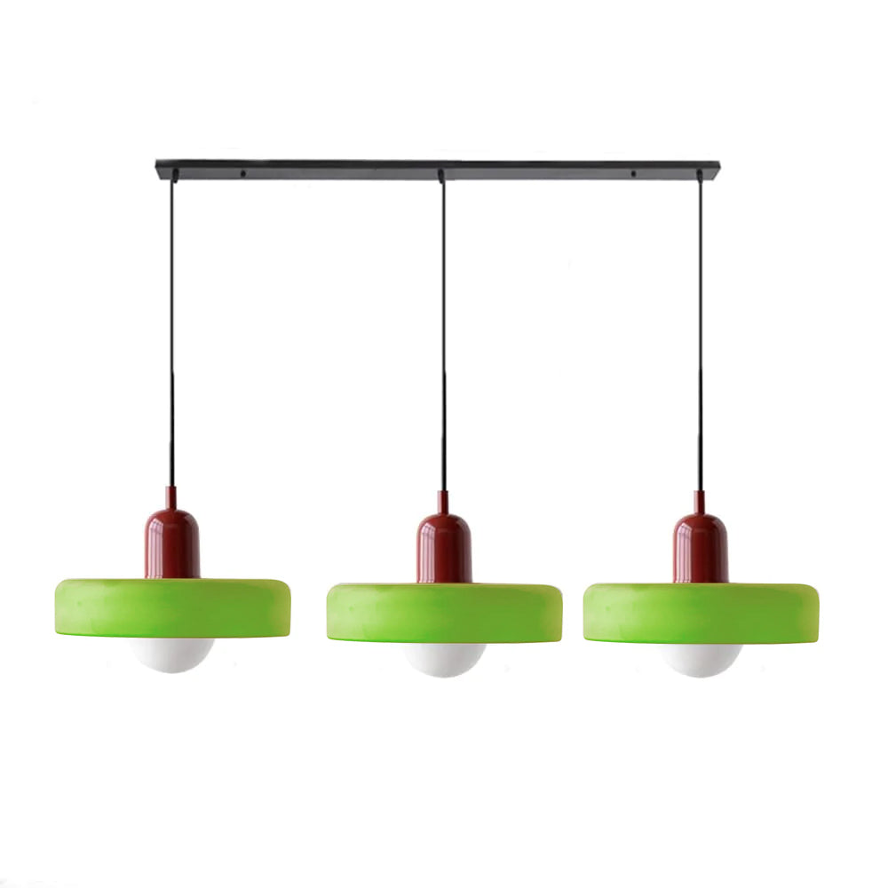 Glass Pendant Lamp 12 Inch Adjustable Height Ceiling Fixture for Bedrooms Nightstands Modern Minimalist Nordic Hanging Light E27 Socket for