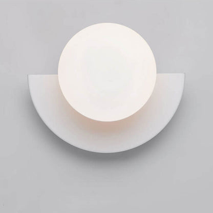 Half-Moon Glass Wall Sconce with Colorful PVC Globe for Living Room & Bedroom | Modern Indoor Accent Lighting Fixture