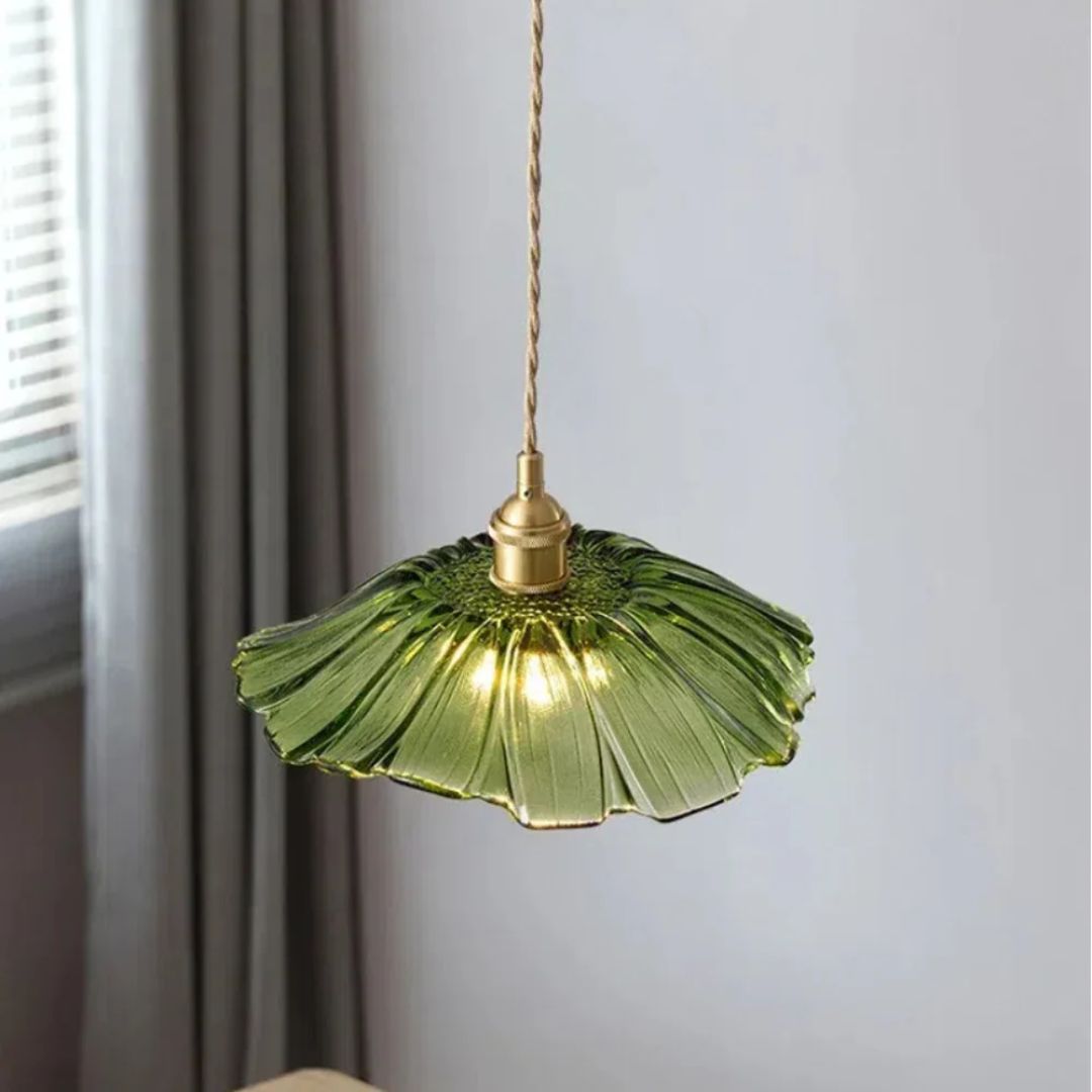 Fluted Glass Drop Ceiling Fixture 11 in Burgundy Shade Gold Hardware E27 Socket for Kitchen Island Entryway Ambient Overhead Illumination