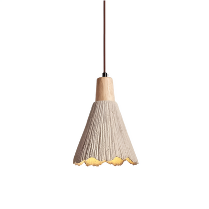 Cream Concrete Hanging Light Fixture 14 in Sculptural Kitchen Island Pendant Dome Lamp Hardwired Modern Farmhouse Dining Room Overhead Ceili