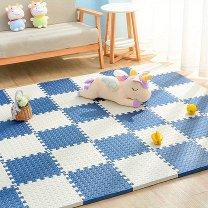 Interlocking Foam Play Mat Tiles for Kids & Babies – Safe Cushioned Flooring for Playroom, Nursery & Indoor Crawling Area, Non-Slip Puzzle F