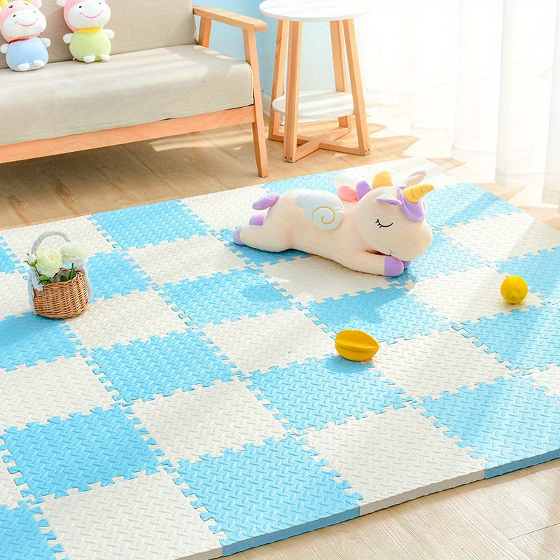 Interlocking Foam Play Mat Tiles for Kids & Babies – Safe Cushioned Flooring for Playroom, Nursery & Indoor Crawling Area, Non-Slip Puzzle F