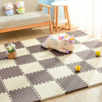 Interlocking Foam Play Mat Tiles for Kids & Babies – Safe Cushioned Flooring for Playroom, Nursery & Indoor Crawling Area, Non-Slip Puzzle F