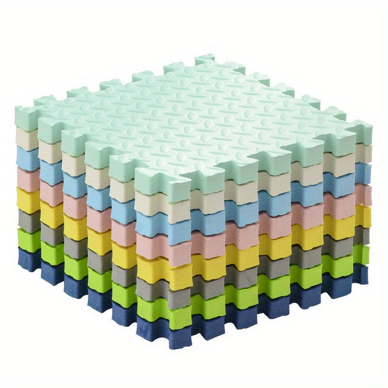 Interlocking Foam Play Mat Tiles for Kids & Babies – Safe Cushioned Flooring for Playroom, Nursery & Indoor Crawling Area, Non-Slip Puzzle F