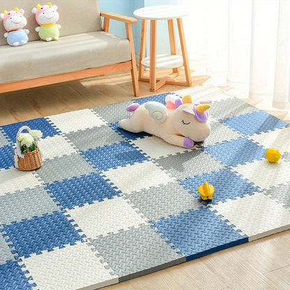 Interlocking Foam Play Mat Tiles for Kids & Babies – Safe Cushioned Flooring for Playroom, Nursery & Indoor Crawling Area, Non-Slip Puzzle F