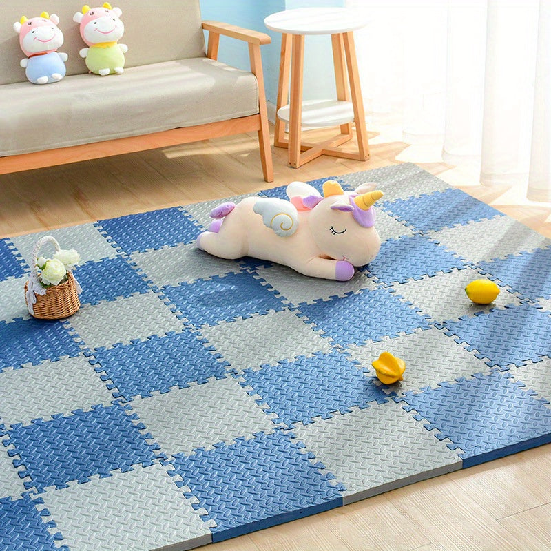 Interlocking Foam Play Mat Tiles for Kids & Babies – Safe Cushioned Flooring for Playroom, Nursery & Indoor Crawling Area, Non-Slip Puzzle F