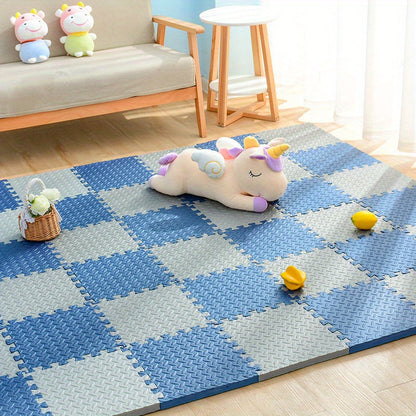Interlocking Foam Play Mat Tiles for Kids & Babies – Safe Cushioned Flooring for Playroom, Nursery & Indoor Crawling Area, Non-Slip Puzzle F