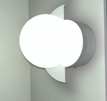 Half-Sphere Glass Wall Sconce with Colored Shade | Iron Mount LED Compatible Hardwired Fixture for Bedroom Living Room Hallway | G9 Base