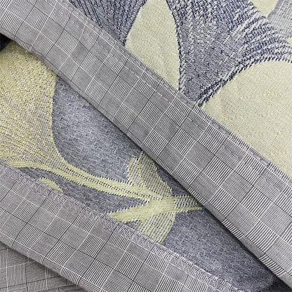 Reversible Cotton Gauze Quilt with Ginkgo Leaf Pattern – Lightweight Jacquard Bedspread for Summer & Air Conditioning – Eco-Friendly