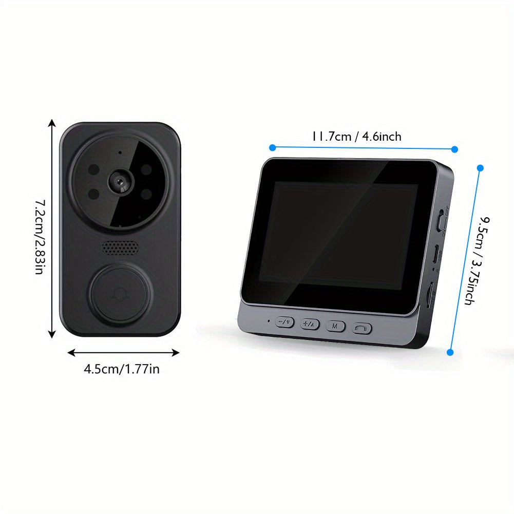 HD Camera Wireless Doorbell with 4.3 Inch Indoor Display